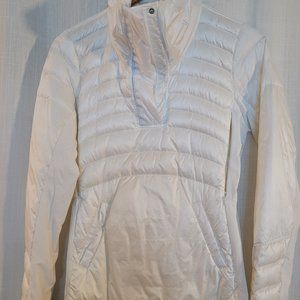 Lululemon Athletica Women's Dawn Half Zip Pull Over Puffer Jacket Ivory